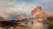 Thomas Moran Cliffs of Green River USA oil painting artist